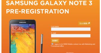 Galaxy Note 3 pre-registrations now open at WIND Mobile