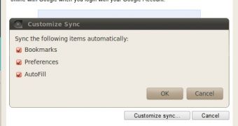 The new sync options in Chromium