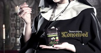 The Fedirici pregnant nun ice cream ad that was banned by the ASA for being offensive to Catholics