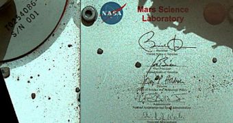 Obama's signature on Curiosity