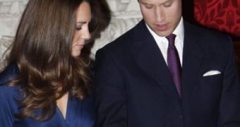 Prince William and Catherine Middleton make their first appearance together since announcing engagement