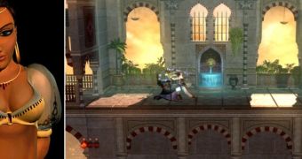 The princess in Prince of Persia 3D and a gameplay screenshot of Prince of Persia Classic