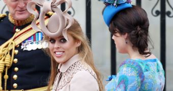 Princess Beatrice at the royal wedding in a Philip Treacy fascinator