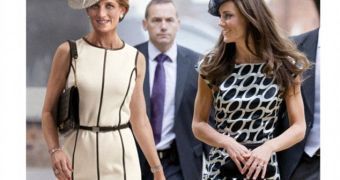 50-year-old Princess Diana (digitally altered) and daughter-in-law Kate Middleton