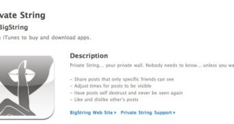 Private String iOS app