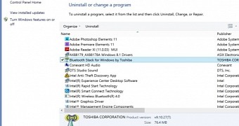 Vulnerable version of Toshiba Bluetooth Stack for Windows