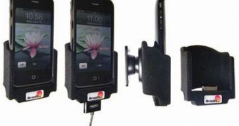 iPhone 3G Holder with Tilt Swivel and Pass-Through Connector