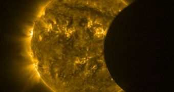 Proba-2 observed the partial solar eclipse that occurred on May 20, 2012