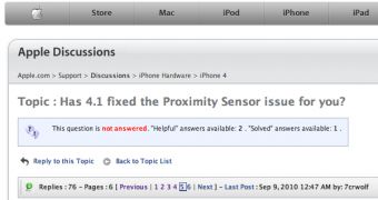 Proximity Sensor Still Not Fixed in iOS 4.1, Some Users Say