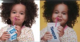 Before and after Photoshop in new childhood obesity PSA