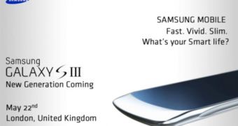 Galaxy S III press event invitation