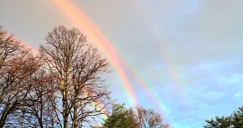 Quadruple rainbow over Long Island, New York