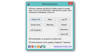 Missing Buttons can also be launched at system start