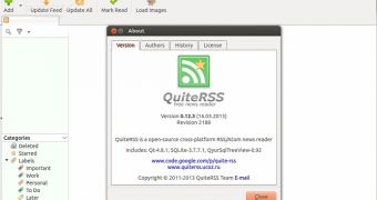 QuiteRSS interface