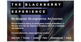 RIM sends out invites to BlackBerry 10's launch event