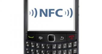 NFC-enabled BlackBerry phone