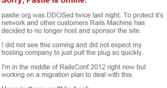 Pastie.org taken down after 2 DDOS attacks