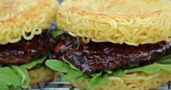 Ramen Burger are served in New York