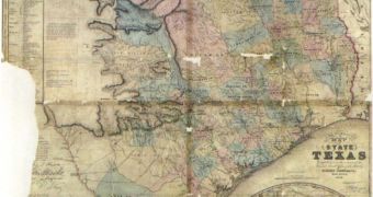 Jacob de Cordova Map of Texas