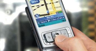 A Nokia N95 with Nokia Maps