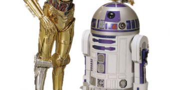Famous Star Wars robots: R2D2 and C-3PO