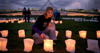 Earth Hour 2014 candle lighting celebration in Australia