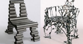 Recycled Cutlery Chair Offsets Deforestation
