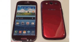Red Galaxy S III dummy unit