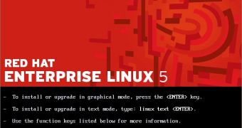 Red Hat Enterprise Linux 5.5 boot screen
