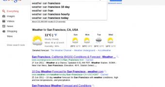 The redesigned Google search results page in testing