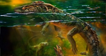 Remains of Ancient Reptile and Its Babies Unearthed in China