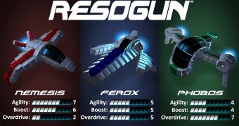 The different Resogun ships