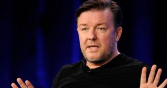 Ricky Gervais wants researchers to stop experimenting on baboons