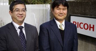 Takashi Arai, product planning group and Hiraku Kawauchi, public relations manager of Ricoh Imaging
