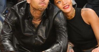 Chris Brown and Rihanna at a recent ball game