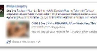 Rihanna-themed Facebook scam
