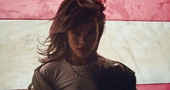 Rihanna in her latest video, for the single “American Oxygen”