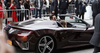 Robert Downey Jr. drives Tony Stark's Acura to the LA premiere of “The Avengers”