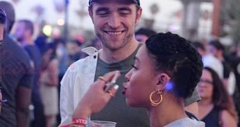 Robert Pattinson and girlfriend FKA Twigs at Coachella 2015