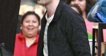 Robert Pattinson on the set of his latest movie “Remember Me”
