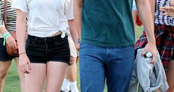 Kristen Stewart and Robert Pattinson at Coachella 2013, right before breaking up