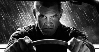Josh Brolin in character for “Sin City: A Dame to Kill For”