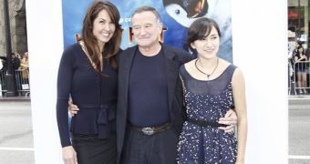 Robin Williams with wife Susan Schneider and daughter Zelda