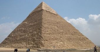 Robot Exploring the Great Pyramid's Secrets