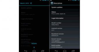 Rogers Galaxy Nexus - About phone (screenshot)