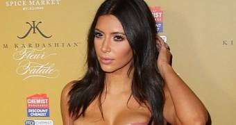 Kim Kardashian steps out in latex dress on promo appearance in Australia