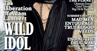 Adam Lambert on the cover of the upcoming issue of Rolling Stone