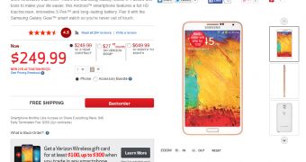 Rose Gold Galaxy Note 3 at Verizon