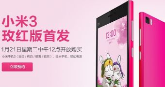 Xiaomi Mi3 Rose Pink