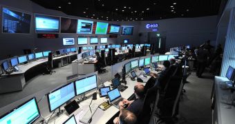 Rosetta mission controllers at ESOC, in Darmstadt, Germany